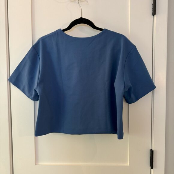 NWT Uniqlo x Clare Waight Keller Matching Set, Blue, Boxy Shirt + Midi Skirt - Picture 5 of 8